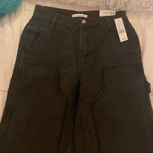 black baggy carpenter jeans